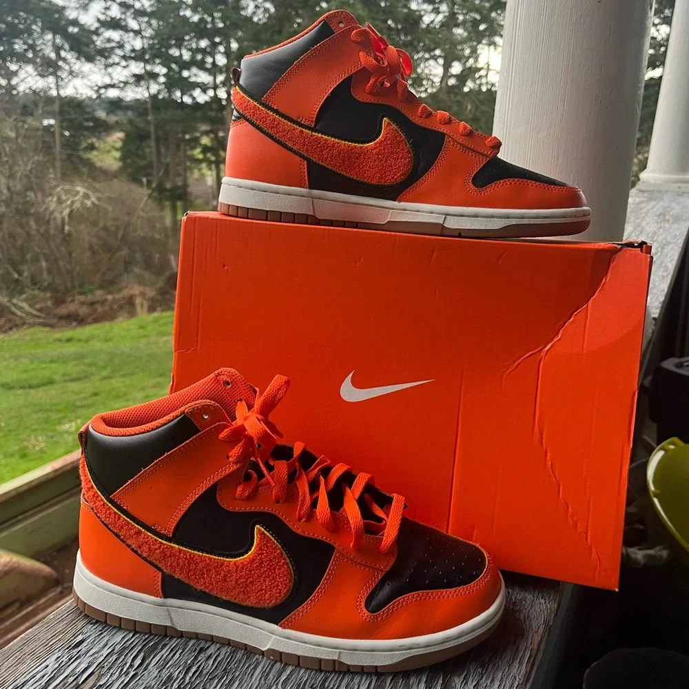 Nike Dunk High Retro university Shoes Men’s 8.5 Women’s 10 Chenille Swoosh New